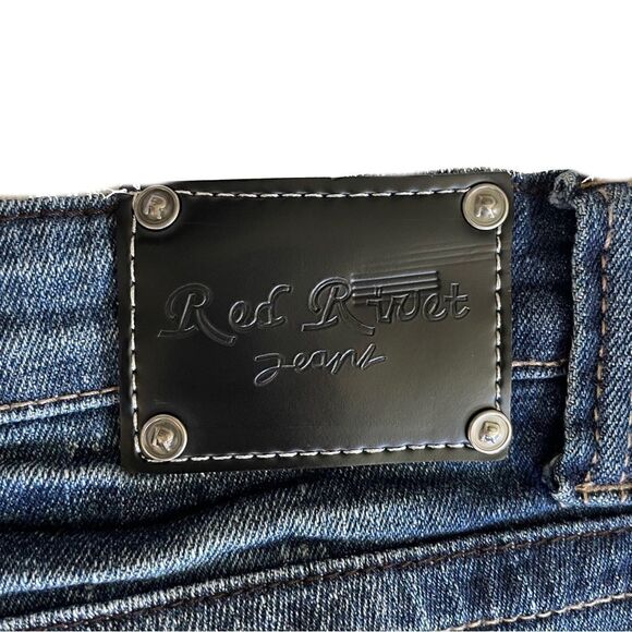 Red Rivet distressed dark denim jeans women’s size 5 - Picture 7 of 9